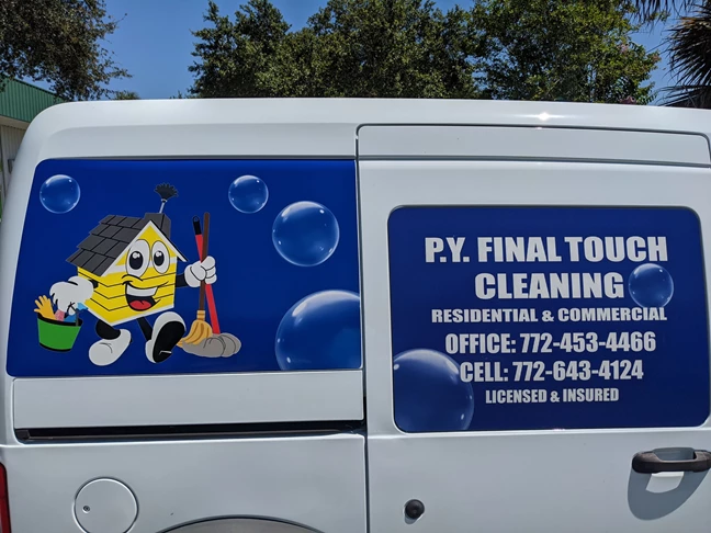 P.Y. Final Touch Cleaning Service Vehicle Decals & Lettering